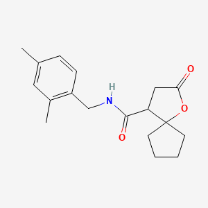 N-[(2,4-Dimethylphenyl)methyl]-2-oxo-1-oxaspiro[4.4]nonane-4-carboxamide