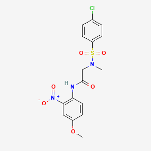 2-[(4-chlorophenyl)sulfonyl-methylamino]-N-(4-methoxy-2-nitrophenyl)acetamide