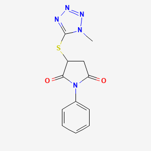 3-[(1-Methyl-5-tetrazolyl)thio]-1-phenylpyrrolidine-2,5-dione