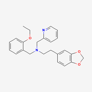 2-(1,3-benzodioxol-5-yl)-N-[(2-ethoxyphenyl)methyl]-N-(2-pyridinylmethyl)ethanamine