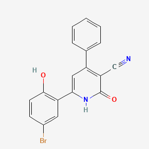 6-(5-Bromo-2-hydroxyphenyl)-2-oxo-4-phenyl-1,2-dihydropyridine-3-carbonitrile