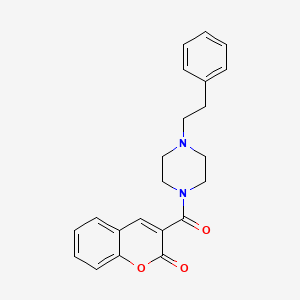 3-[Oxo-[4-(2-phenylethyl)-1-piperazinyl]methyl]-1-benzopyran-2-one