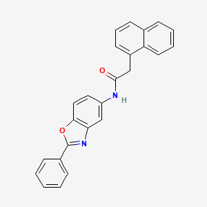 2-(1-naphthalenyl)-N-(2-phenyl-1,3-benzoxazol-5-yl)acetamide
