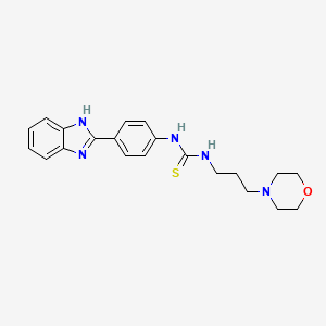 molecular formula C21H25N5OS B1224111 1-[4-(1H-benzimidazol-2-yl)phenyl]-3-[3-(4-morpholinyl)propyl]thiourea 