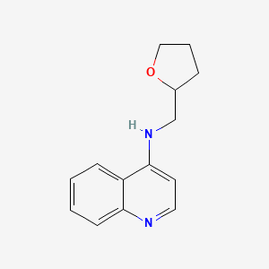 molecular formula C14H16N2O B12241128 N-[(oxolan-2-yl)methyl]quinolin-4-amine 