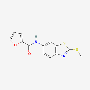 molecular formula C13H10N2O2S2 B1224114 N-[2-(methylthio)-1,3-benzothiazol-6-yl]-2-furancarboxamide 