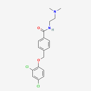 molecular formula C18H20Cl2N2O2 B1224116 4-[(2,4-dichlorophenoxy)methyl]-N-[2-(dimethylamino)ethyl]benzamide 