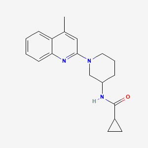 molecular formula C19H23N3O B12241306 N-[1-(4-methylquinolin-2-yl)piperidin-3-yl]cyclopropanecarboxamide 