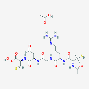 molecular formula C24H40N8O11S2 B122414 AC-PEN-ARG-GLY-ASP-CYS-OH CAS No. 151171-08-3