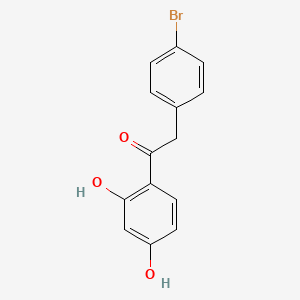 molecular formula C14H11BrO3 B1224145 2-(4-Bromophenyl)-1-(2,4-dihydroxyphenyl)ethanone CAS No. 92152-60-8