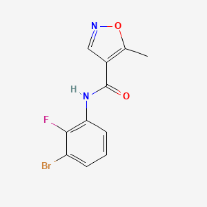 molecular formula C11H8BrFN2O2 B12241453 N-(3-bromo-2-fluorophenyl)-5-methyl-1,2-oxazole-4-carboxamide 