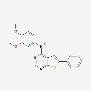 N-(3,4-dimethoxyphenyl)-6-phenyl-4-thieno[2,3-d]pyrimidinamine