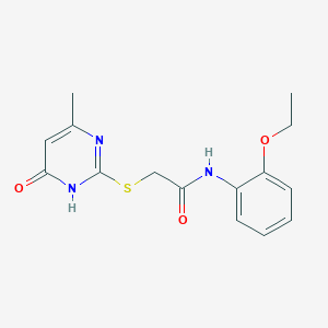 molecular formula C15H17N3O3S B12241526 N-(2-ethoxyphenyl)-2-[(4-hydroxy-6-methylpyrimidin-2-yl)sulfanyl]acetamide 