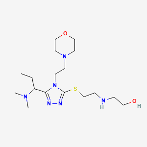 2-[2-[[5-[1-(Dimethylamino)propyl]-4-[2-(4-morpholinyl)ethyl]-1,2,4-triazol-3-yl]thio]ethylamino]ethanol