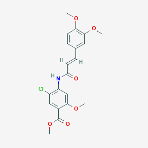 Methyl 5-chloro-4-((3-(3,4-dimethoxyphenyl)acryloyl)amino)-2-methoxybenzoate