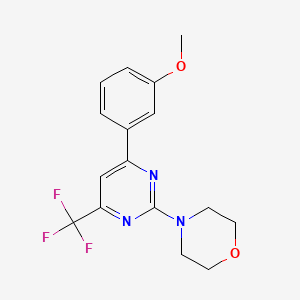 molecular formula C16H16F3N3O2 B1224167 4-[4-(3-Methoxyphenyl)-6-(trifluoromethyl)-2-pyrimidinyl]morpholine 