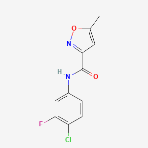 molecular formula C11H8ClFN2O2 B12241776 N-(4-chloro-3-fluorophenyl)-5-methyl-1,2-oxazole-3-carboxamide 