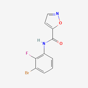 molecular formula C10H6BrFN2O2 B12241777 N-(3-bromo-2-fluorophenyl)-1,2-oxazole-5-carboxamide 