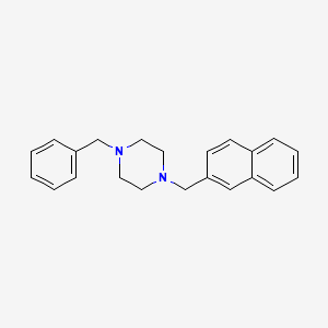 molecular formula C22H24N2 B1224194 1-Benzyl-4-(2-naphthylmethyl)piperazine 