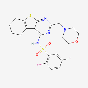 2,5-difluoro-N-[2-(4-morpholinylmethyl)-5,6,7,8-tetrahydro-[1]benzothiolo[2,3-d]pyrimidin-4-yl]benzenesulfonamide