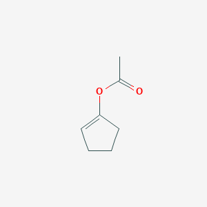 molecular formula C7H9O2- B012242 Cyclopenten-1-yl acetate CAS No. 109667-02-9