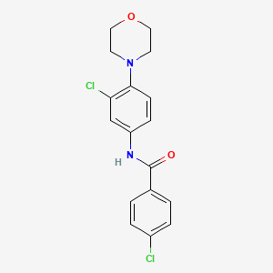molecular formula C17H16Cl2N2O2 B1224207 4-chloro-N-[3-chloro-4-(4-morpholinyl)phenyl]benzamide 