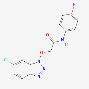 molecular formula C14H10ClFN4O2 B1224218 2-[(6-chloro-1-benzotriazolyl)oxy]-N-(4-fluorophenyl)acetamide 