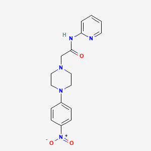 molecular formula C17H19N5O3 B1224220 2-[4-(4-nitrophenyl)-1-piperazinyl]-N-(2-pyridinyl)acetamide 
