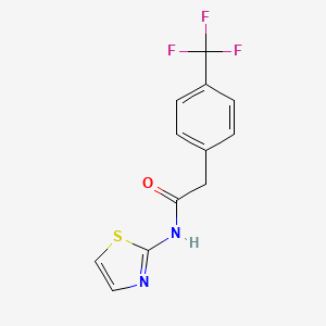 molecular formula C12H9F3N2OS B12242206 N-(1,3-thiazol-2-yl)-2-[4-(trifluoromethyl)phenyl]acetamide 