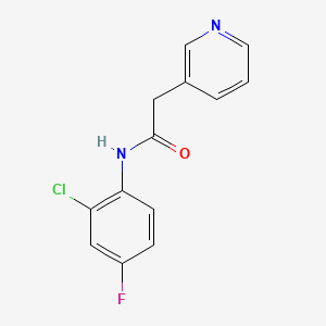molecular formula C13H10ClFN2O B12242257 N-(2-chloro-4-fluorophenyl)-2-(pyridin-3-yl)acetamide 