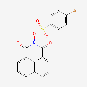 molecular formula C18H10BrNO5S B1224241 4-Bromobenzenesulfonic acid (1,3-dioxo-2-benzo[de]isoquinolinyl) ester 