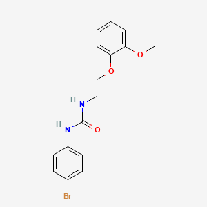 molecular formula C16H17BrN2O3 B1224242 1-(4-Bromophenyl)-3-[2-(2-methoxyphenoxy)ethyl]urea 