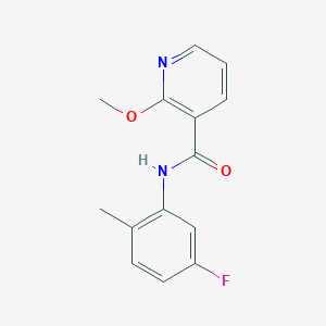 molecular formula C14H13FN2O2 B12242515 N-(5-fluoro-2-methylphenyl)-2-methoxypyridine-3-carboxamide 