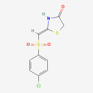 (2Z)-2-[(4-chlorophenyl)sulfonylmethylidene]-1,3-thiazolidin-4-one