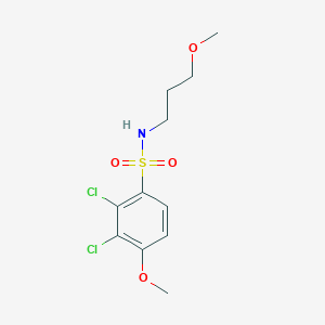 molecular formula C11H15Cl2NO4S B1224256 2,3-dichloro-4-methoxy-N-(3-methoxypropyl)benzenesulfonamide 
