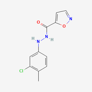 molecular formula C11H10ClN3O2 B1224258 N'-(3-chloro-4-methylphenyl)-5-isoxazolecarbohydrazide 