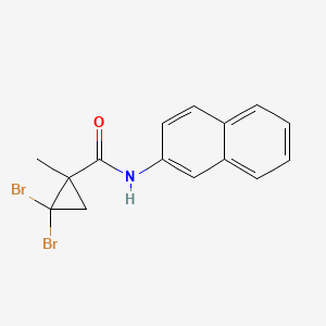 molecular formula C15H13Br2NO B1224260 2,2-dibromo-1-methyl-N-(2-naphthalenyl)-1-cyclopropanecarboxamide 