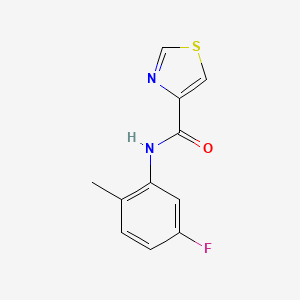 molecular formula C11H9FN2OS B12242660 N-(5-fluoro-2-methylphenyl)-1,3-thiazole-4-carboxamide 