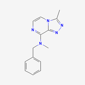 molecular formula C14H15N5 B12242675 N-benzyl-N,3-dimethyl-[1,2,4]triazolo[4,3-a]pyrazin-8-amine 