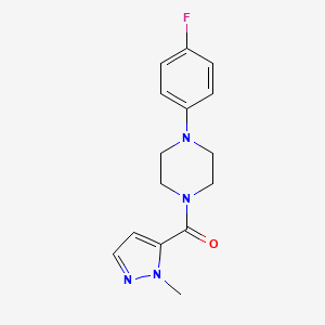 molecular formula C15H17FN4O B1224276 [4-(4-Fluorophenyl)-1-piperazinyl]-(2-methyl-3-pyrazolyl)methanone 