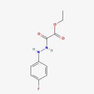 molecular formula C10H11FN2O3 B1224300 Ethyl 2-[2-(4-fluorophenyl)hydrazinyl]-2-oxoacetate 