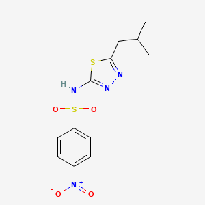N-[5-(2-methylpropyl)-1,3,4-thiadiazol-2-yl]-4-nitrobenzenesulfonamide