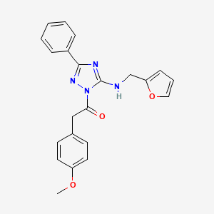 1-[5-(2-Furanylmethylamino)-3-phenyl-1,2,4-triazol-1-yl]-2-(4-methoxyphenyl)ethanone