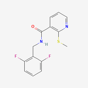 molecular formula C14H12F2N2OS B12243041 N-[(2,6-difluorophenyl)methyl]-2-(methylsulfanyl)pyridine-3-carboxamide 