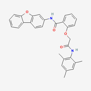 N-(3-dibenzofuranyl)-2-[2-oxo-2-(2,4,6-trimethylanilino)ethoxy]benzamide