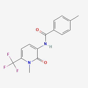 4-methyl-N-[1-methyl-2-oxo-6-(trifluoromethyl)-3-pyridinyl]benzamide