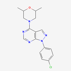 4-[1-(4-Chlorophenyl)-4-pyrazolo[3,4-d]pyrimidinyl]-2,6-dimethylmorpholine