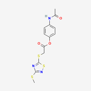 2-[[3-(Methylthio)-1,2,4-thiadiazol-5-yl]thio]acetic acid (4-acetamidophenyl) ester