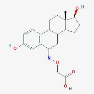 molecular formula C₂₀H₂₅NO₅ B122432 beta-Estradiol-6-one 6-(o-carboxymethyloxime) CAS No. 35048-47-6