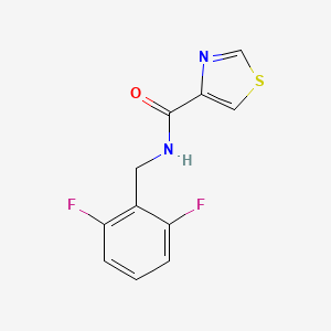 molecular formula C11H8F2N2OS B12243226 N-[(2,6-difluorophenyl)methyl]-1,3-thiazole-4-carboxamide 